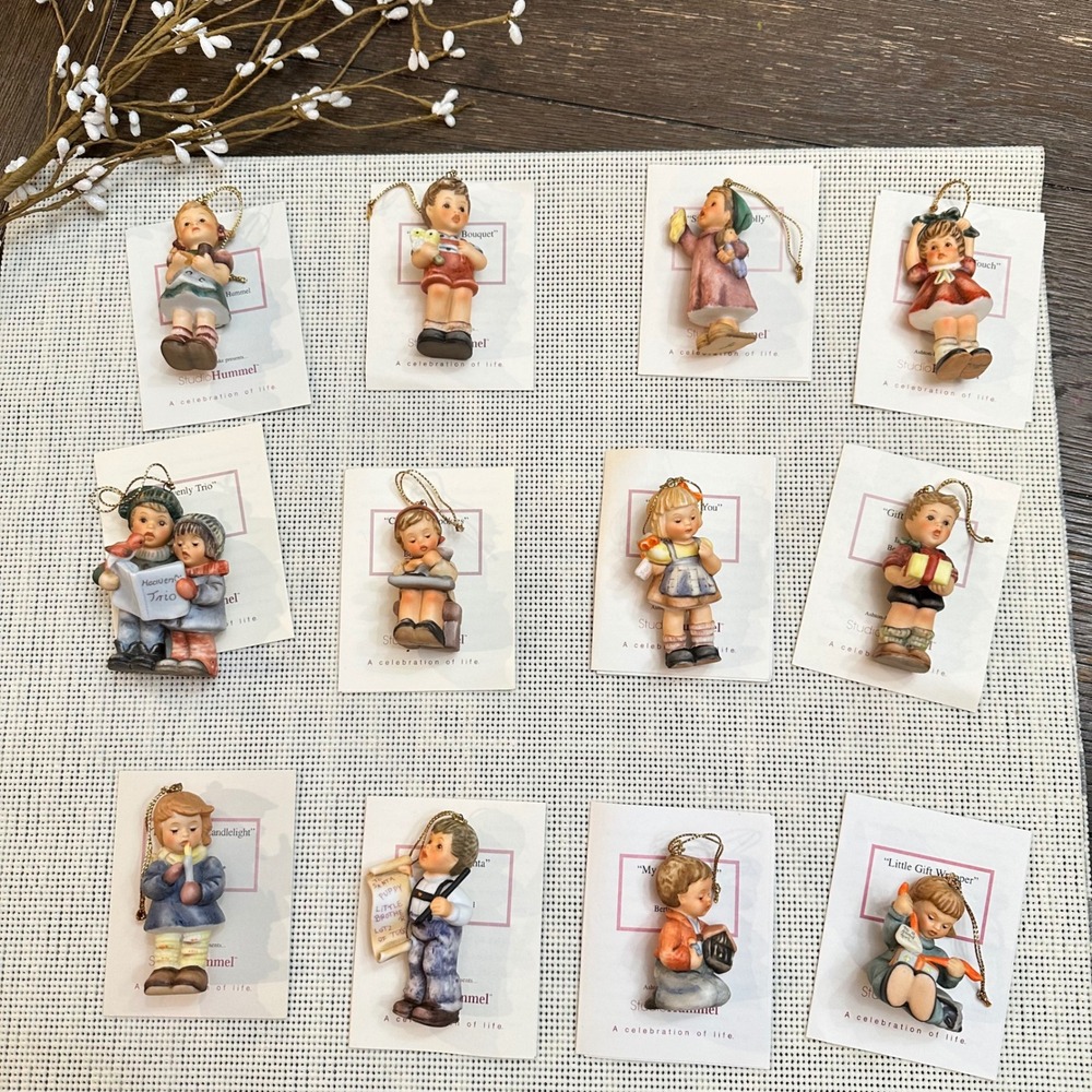 Studio Hummel 12‎ Piece Lot Hanging Ornaments Christmas Decor Vintage